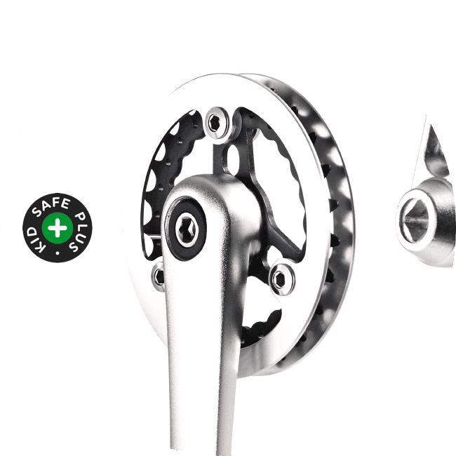 woom bikes korte cranks met lage q-factor. 150mm 127mm 140mm 160mm 80mm 95mm 110mm 152mm