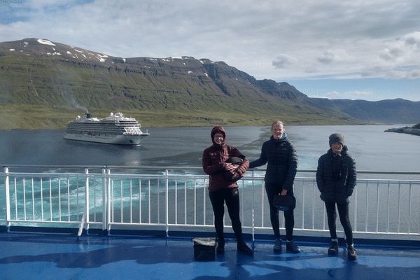 Fietsvakantie aankomst boot Ijsland deKleieneSpaak