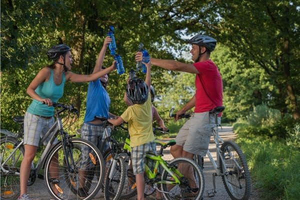 Fietsvakantie water drinken deKleieneSpaak
