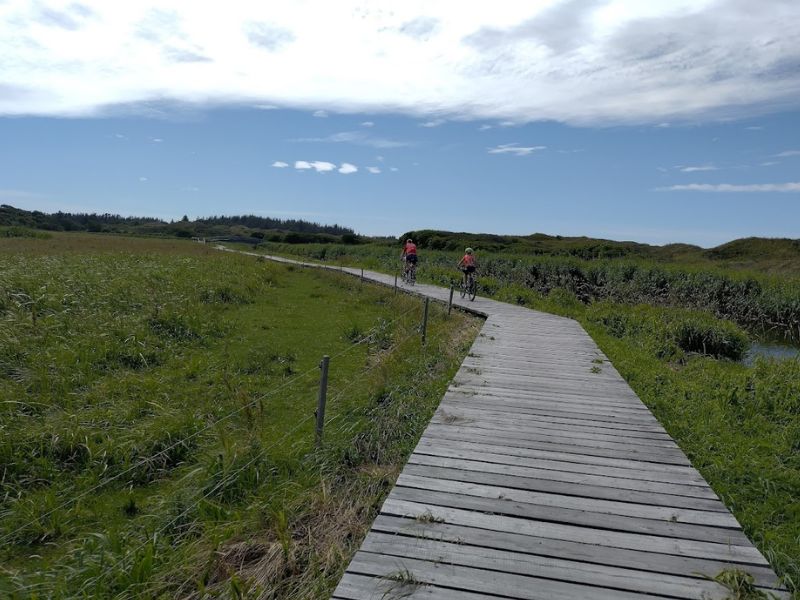 Hirtshals fietsen over de vlonders de Kleine Spaak