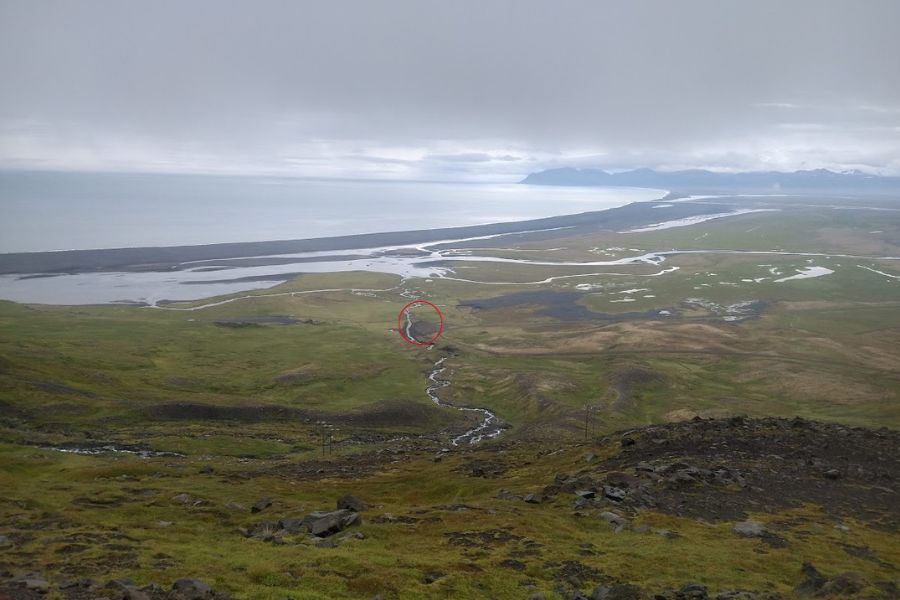 IJsland 2022 fietsen uitzicht kampeerplek De Kleine Spaak