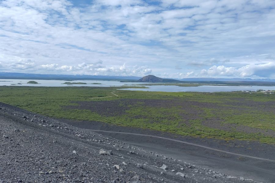 21 juli IJsland 2022 op de Hverfjall uitzicht DeKleineSpaak