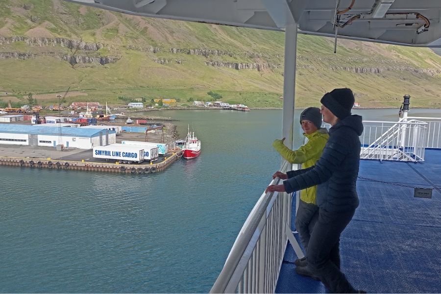 10 augustus IJsland 2022 Buiten op de MS Norrona deKleineSpaak